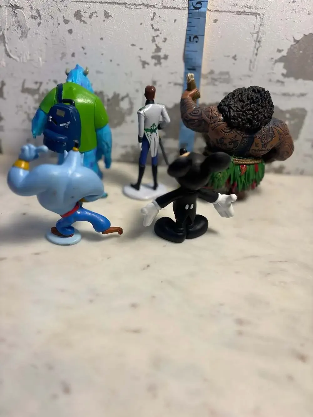 Disney 5 Collectible Toys  Sulley, Mickey  Mouse Genie,Demigod, &Hans